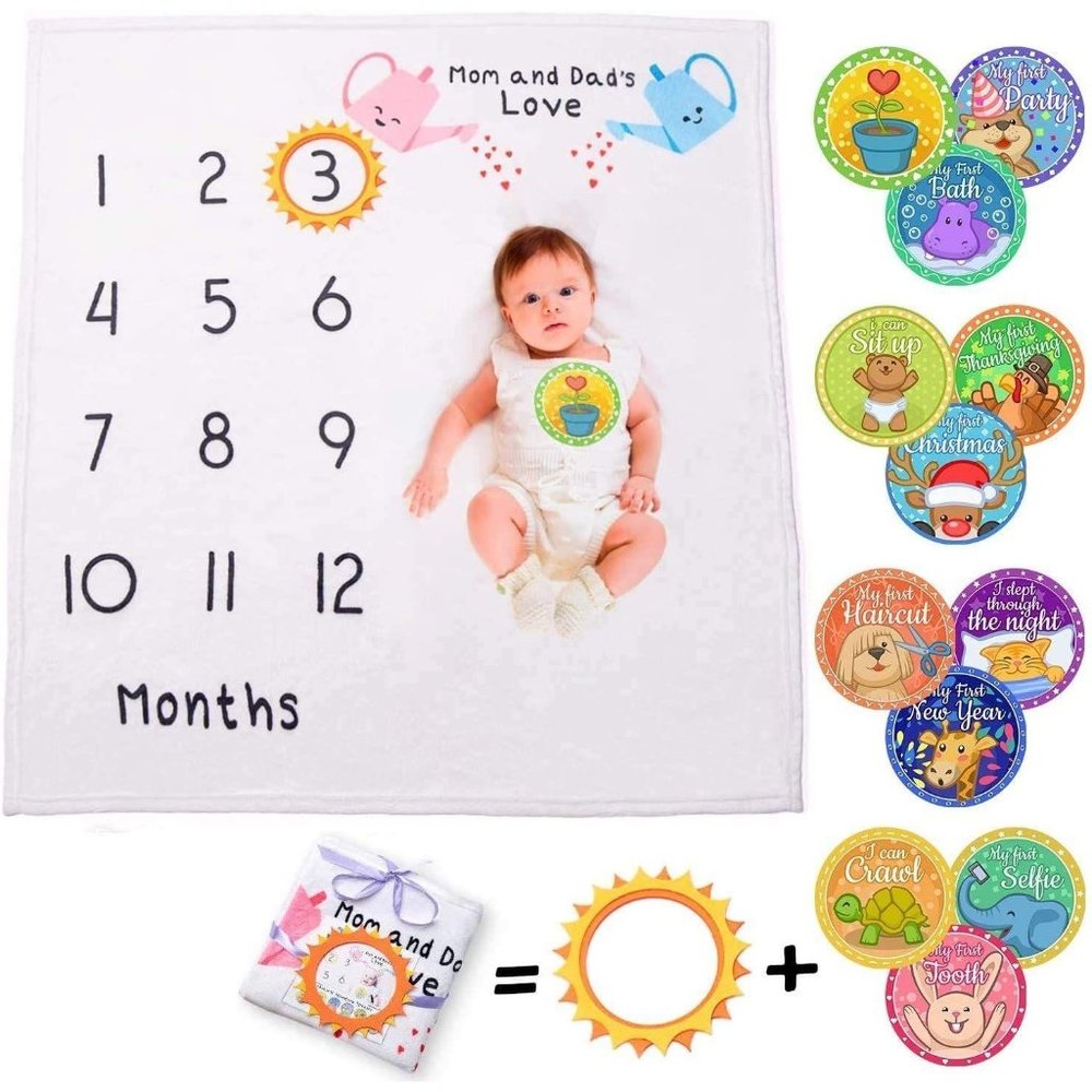 Baby Monthly Milestone Blanket